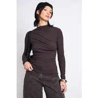 JAN N JUNE JAN 'N JUNE Damen vegan Langarmshirt Asymmetrical Tove Mud – Produktbild 1 von 1