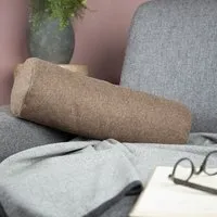 nahtur-design nahtur-design Nackenrolle mit leichtem Lodenbezug | Naturfüllung, Hellbraun_02, – Produktbild 2 von 4