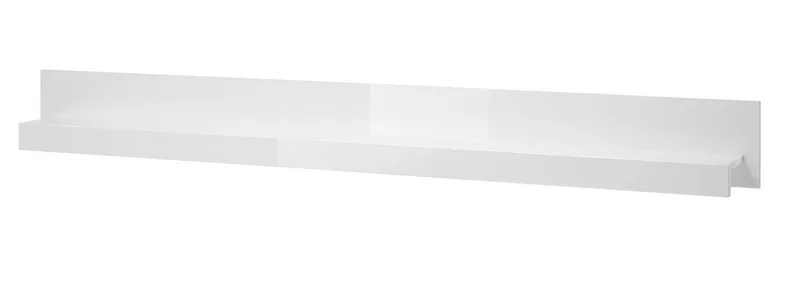 Home affaire Wandboard Carat, modernes Wandregal, Wandhalter mit Ablagefach, 217 cm breit, vielseitig einsetzbares Hängeregal, in Weiß Hochglanz, Weiß, – Produktbild 4 von 5