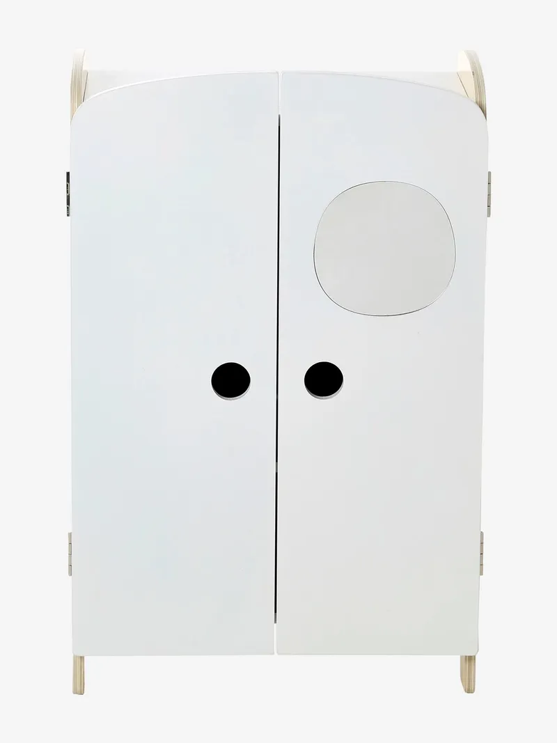 Vertbaudet Puppen-Kleiderschrank aus Holz FSC®, Weiß, – Produktbild 1 von 3