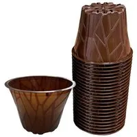 meinwoody meinwoody Plastikfreier Pflanztopf Plenta - 10,5 cm, Dunkelbraun, – Produktbild 1 von 1