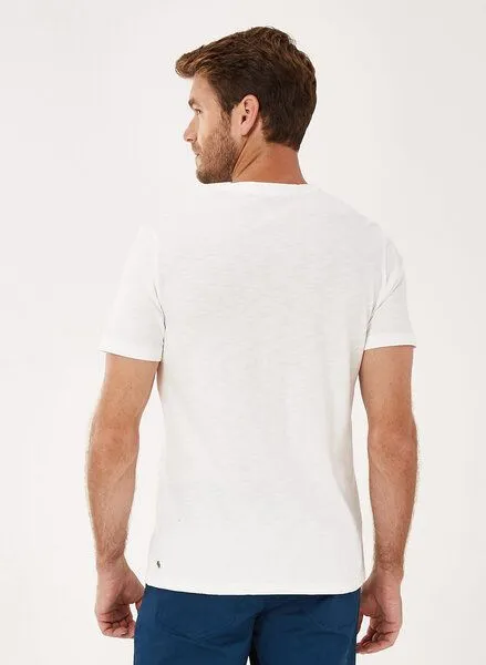 ORGANICATION ORGANICATION Basic T-Shirt aus Bio-Baumwolle, Off white, – Produktbild 4 von 4