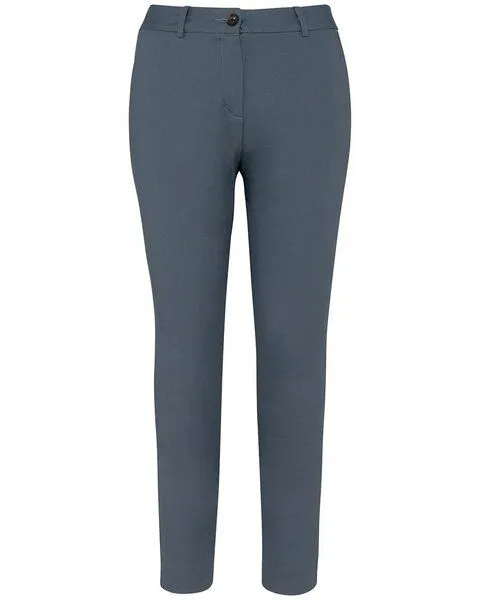 YTWOO YTWOO Nachhaltige 7/8 Chino-Damenhose, Grau, – Produktbild 1 von 3