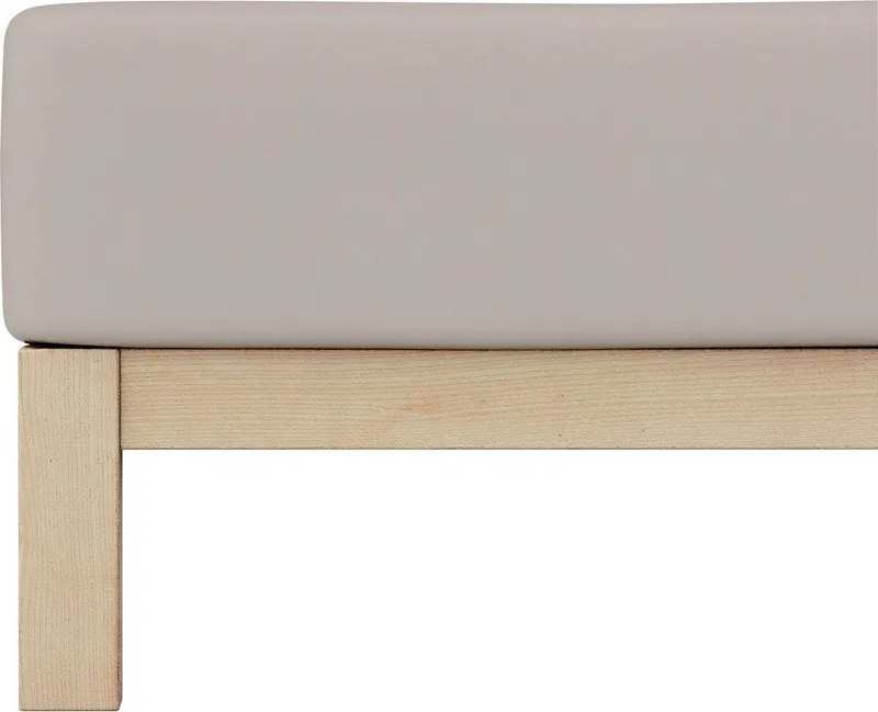 Schlafgut Schlafgut Spannbettlaken PURE Bio-Baumwolle mit Elasthan, 170 g/m², Bettlaken, Spannbetttuch, Jersey, Gummizug: rundum, (1 Stück), PREMIUM Laken für Matratzen bis 30cm Höhe, dehnbar blickdicht, straff, Braun, – Produktbild 1 von 4