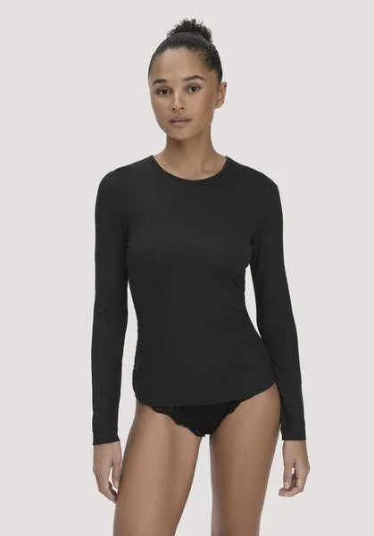 hessnatur hessnatur Longsleeve PURE FLOW aus TENCEL Modal, Schwarz, – Produktbild 1 von 4