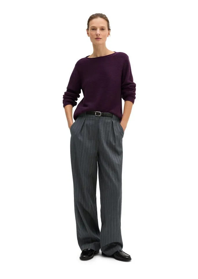 Marc O'Polo Marc O'Polo Strickpullover regular aus Organic Cotton, Rot, – Produktbild 4 von 5