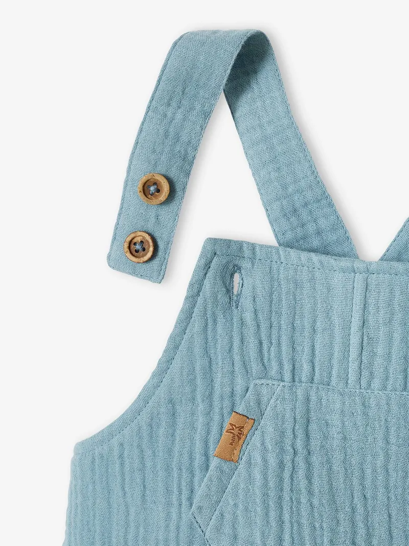 Vertbaudet Baby Latzhose für Neugeborene, Bleached, – Produktbild 3 von 4