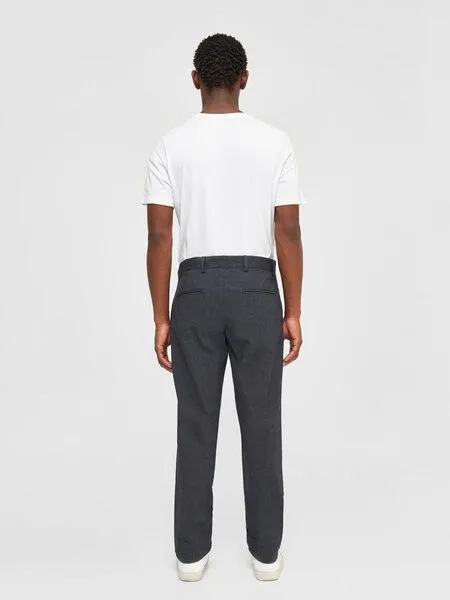 KnowledgeCotton Apparel KnowledgeCotton Apparel Chinohose - CHUCK regular flannel - aus Bio-Baumwolle, Grau (gray pinstripe), – Produktbild 3 von 6