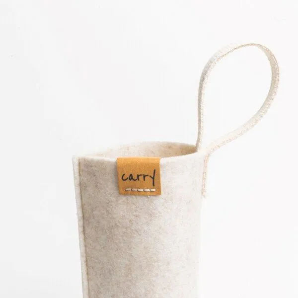 Carry Bottles Carry Bottles Carry Sleeve Filztasche 0.7l, Beige, – Produktbild 4 von 4