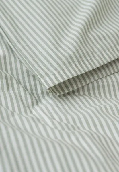 MELA MELA Perkal Kopfkissenbezug MAJULI Stripes, Thymian / naturweiss gestreift, – Produktbild 3 von 4