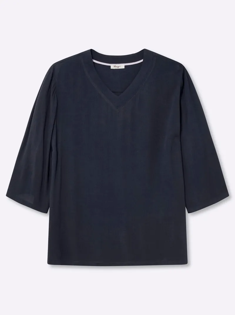 sheego Tunika tiefblau, Tiefblau, – Produktbild 1 von 2