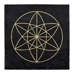 Veskor Cassiopeia Veskor Cassiopeia VEKTOR EQUILIBRIUM II Heilige Geometrie Linoldruck | 22 × 22 cm | Gold auf Schwarz – Produktbild 1 von 1