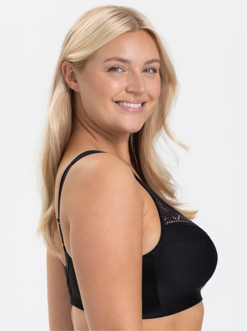 Miss Mary Entlastungs-BH ohne Bügel, Schwarz, – Produktbild 3 von 3