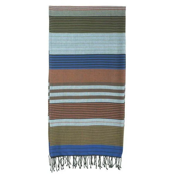 Karawan authentic Karawan authentic Fouta – Hammamtuch mit Jacquard-Struktur aus Bio-Baumwolle, Celeste, – Produktbild 1 von 4