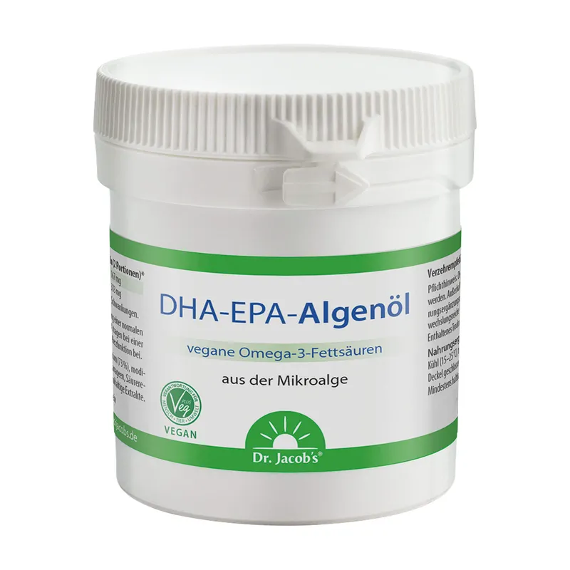 Dr. Jacob's Dr. Jacob's DHA-EPA-Algenöl Kapseln Omega-3-Fettsäuren vegan – Produktbild 1 von 1