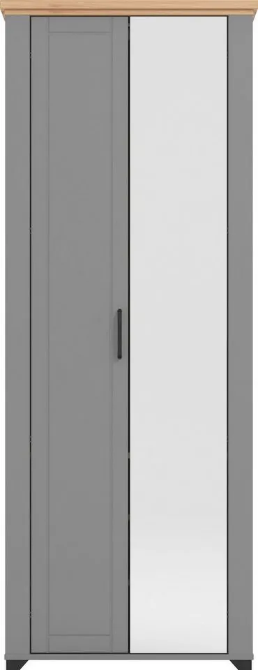 Home affaire Garderobenschrank Valencia, Grau, – Produktbild 3 von 5