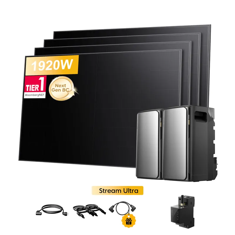 EcoFlow 2x EcoFlow Stream Ultra, All-in-One Speicher für Balkonkraftwerke, mit 4 x 480Wp Sunpro BC Bifazial Full Black Solarmodul, by Powerness - 2x Stream Ultra | 3840Wh / 1 x Smart Meter / Selbstabholung – Produktbild 1 von 1