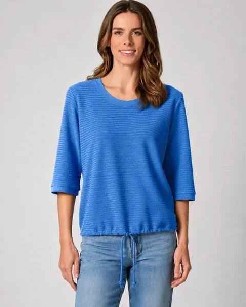HempAge HempAge Weites Halbarm Damenshirt Hanf/Biobaumwolle, Ocean (blau), – Produktbild 2 von 4