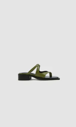 Prev Prev Damen vegan Sandalen Karel Pantolette Rosmarin Olivgrün – Produktbild 1 von 1