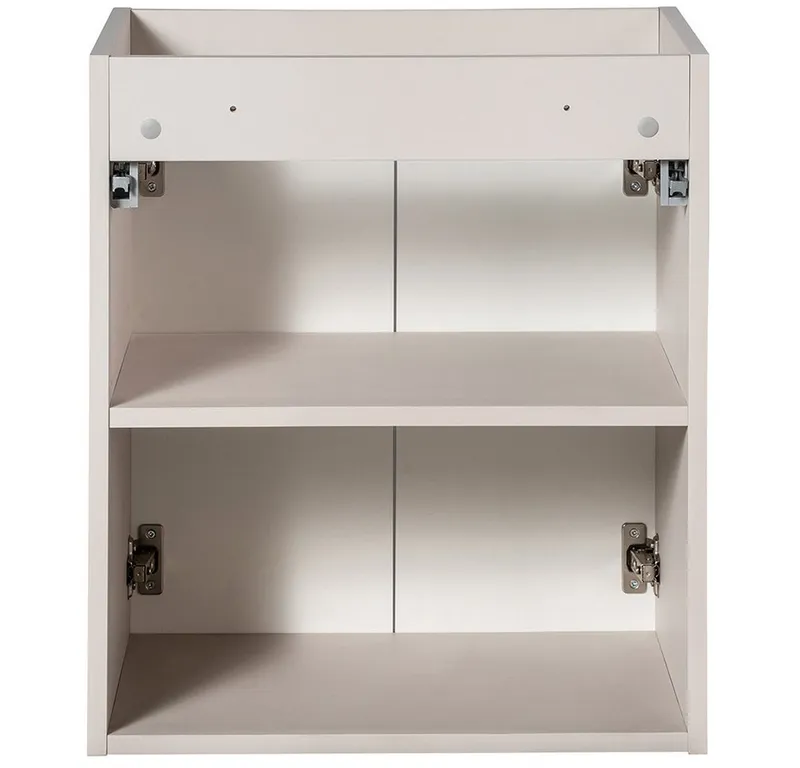 Lomadox Unterschrank NEWPORT-56-CASHMERE Waschtischunterschrank, kaschmir mit gerillter Front, ca. 50/57/39cm, Beige|weiß, – Produktbild 5 von 5