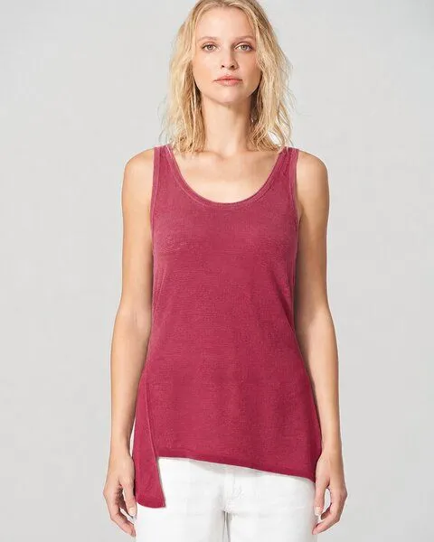 HempAge HempAge Damen asymmetrisches Top 100% Hanf, Sangria(rot), – Produktbild 1 von 3