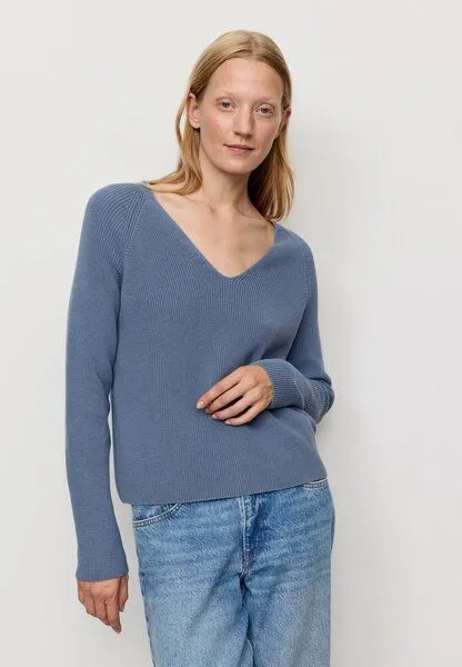 recolution Damen Strickpullover aus Bio-Baumwolle - ARUGULA - recolution, Dove blue (blau), – Produktbild 4 von 4
