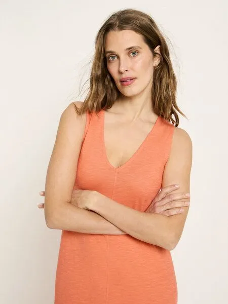 LANIUS LANIUS Maxikleid (GOTS) aus Bio-Baumwolle, Peach, – Produktbild 2 von 4