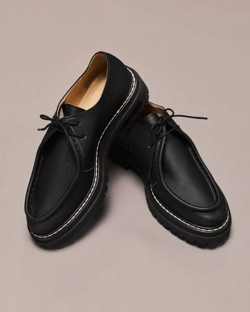 Minuit Sur Terre Minuit Sur Terre Damen vegan Derbyschuhe Echappée Schwarz, Schwarz, – Produktbild 1 von 2