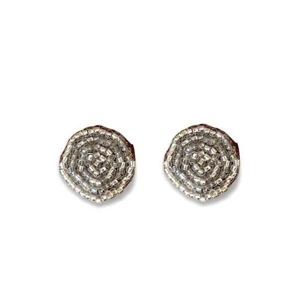 Swahili Coast Swahili Coast Ohrstecker - CIRCLE SOLID DOTS - Perlenohrstecker, Silber, – Produktbild 1 von 4