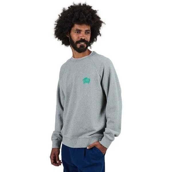 Brava Fabrics Brava Fabrics Sweatshirt Asis Percales Crocodylus, Grey melange, – Produktbild 1 von 4