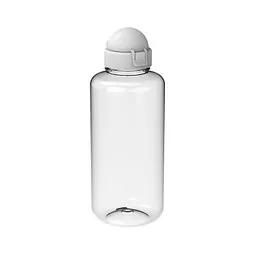 elasto elasto Trinkflasche Junior, 1 l, RENEW, transparent/weiss, Weiß / transparent, – Produktbild 1 von 1