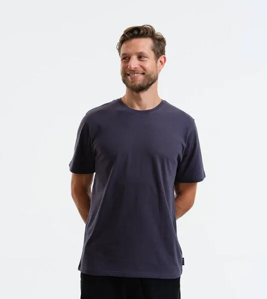 Gary Mash GARY MASH Herren Basic T-Shirt aus Biobaumwolle, Dunkelgrau (grau), – Produktbild 4 von 4