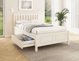 OTTO home Stauraumbett Synnra, maximaler Stauraum, 4 Schubladen, Made in EU, Landhausstil (Liegefläche 120x200 cm, inklusive Lattenrost), FSC® zertifiziert, Kassettenfront, Stauraumlösung und Komfort – Produktbild 1 von 1