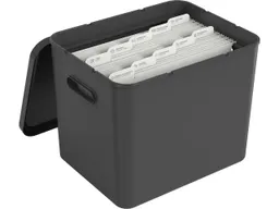 rotho rotho Archivbox "MY PAPER" aus Recyclingkunststoff mit 10 Mappen, schwarz – Produktbild 1 von 1
