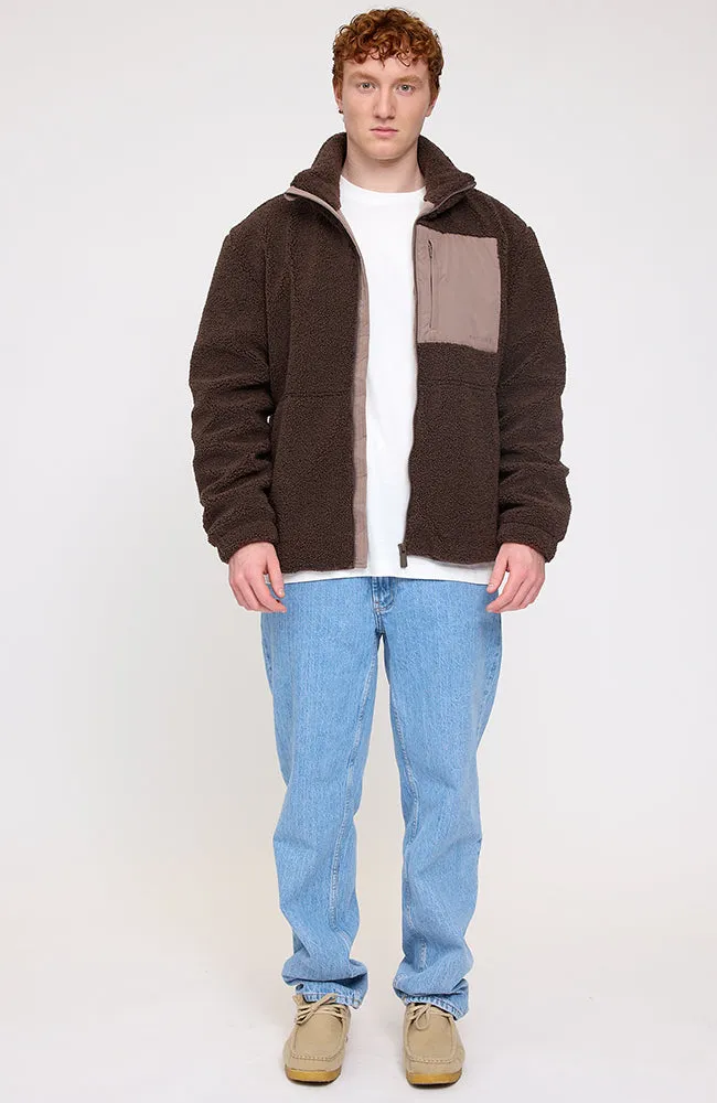 Mazine Mazine Herren vegan Gefütterte Sherpa Jacke Braun, Dunkelbraun, – Produktbild 2 von 2