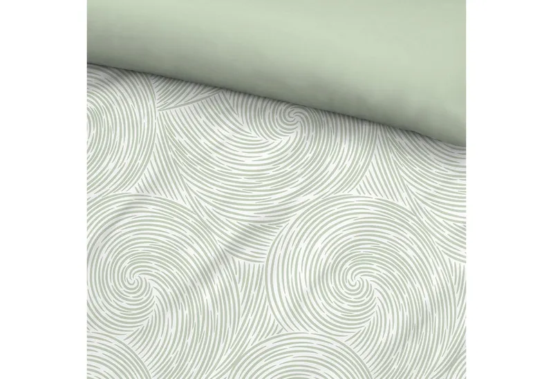 Biberna Biberna Bettwäsche Bettwäsche, Bettwäsche Satin, TENCEL™ Lyocell Motiv, Grün, – Produktbild 5 von 5