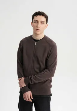 MELA MELA Herren vegan Strickjacke Shamial Dunkelbraun – Produktbild 1 von 1