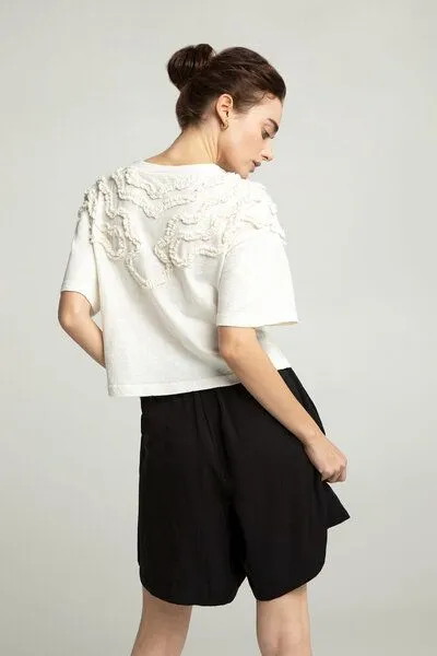 Lovjoi Lovjoi Damen T-Shirt MEXINE aus 100% Biobaumwolle, White birch (natur), – Produktbild 3 von 4