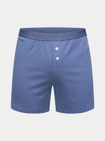 erlich textil erlich textil Casual Cotton Boxers, weite Boxershorts aus Bio-Baumwolle, made in Europe, Graublau, – Produktbild 2 von 5