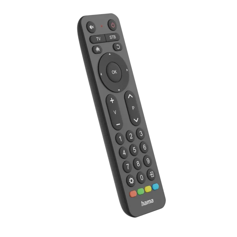 Hama Hama Universal-Fernbedienung TV, Infrarot, für 2 Geräte, große Tasten, lernfähig – Produktbild 3 von 5