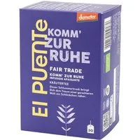 El Puente El Puente Komm' zur Ruhe - Demeter Bio-Kräutertee-Beutel | Fair Trade | Bio-zertifiziert | Vegan | Glutenfrei, Mehrfarbig, – Produktbild 1 von 1