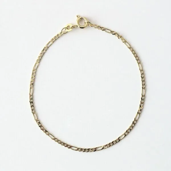 BELLYBIRD Jewellery BELLYBIRD Jewellery Armband - Figaro diamantiert, 333 Gold, 18cm lang, Gold, – Produktbild 2 von 4