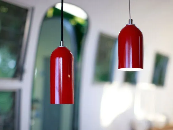 werkvoll by Lena Peter werkvoll by Lena Peter Upcycling Feuerlöscher Hängeleuchte FIRELIGHT, Red, – Produktbild 4 von 4