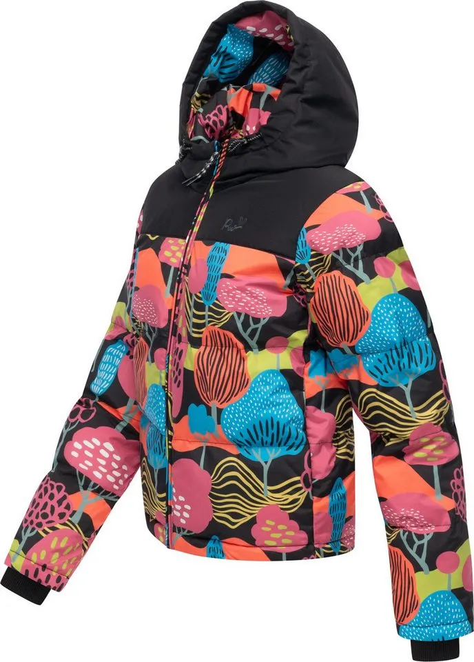 ragwear ragwear Steppjacke Amazze Print Wasserdichte gemusterte Damen Jacke für den Winter, Bunt, – Produktbild 3 von 5