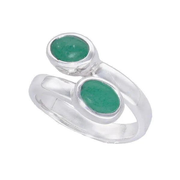 pakilia pakilia Silber Ring großenverstellbar Malachit-stein Fair-Trade und handmade – Produktbild 3 von 4