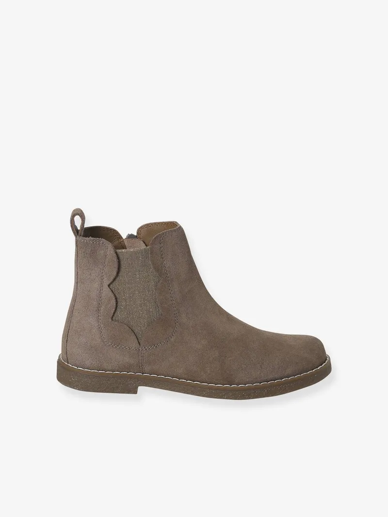 Vertbaudet Vertbaudet Mädchen Boots mit Reißverschluss, Taupe, – Produktbild 2 von 4
