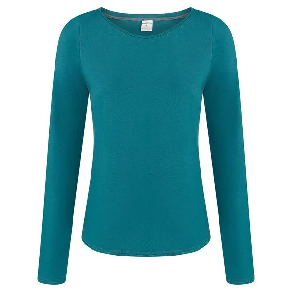 Frija Omina Frija Omina Bio Longsleeve "Ubu", Petrol, – Produktbild 1 von 2