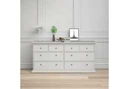 Home affaire Kommode Paris, Aufbewahrung, Schubladenschrank, Stauraum, mit 8 Schubladen, Landhausstil, Elegant, geräumig, Breite 184 cm, Höhe 87 cm – Produktbild 1 von 1