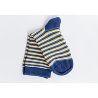 Leela Cotton Leela Cotton Baby/Kinder Socken aus 98% Bio-Baumwolle, Indigo-sand-d.blau-s.gelb 3315, – Produktbild 1 von 1