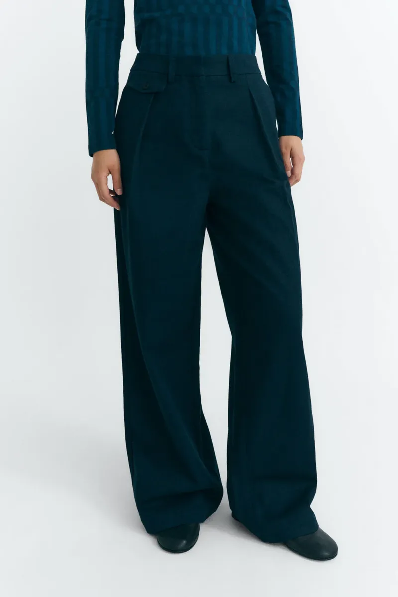 thinking mu Thinking MU Damen vegan Hose Pat Weites Bein Navy, Extra dunkelblau, – Produktbild 2 von 2